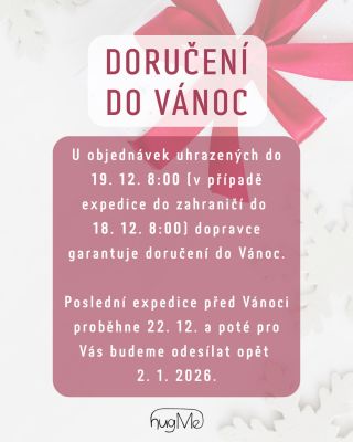 🎄 Stíháme to pod stromeček! 🎄 Dopravce garantuje doručení do Vánoc u všech objednávek, které stihnete uhradit: do 19. 12....
